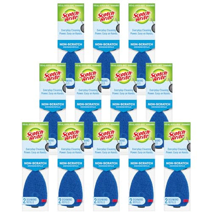 Scotch-Brite Zero Scratch Dishwand Refills, Fits All Scotch-Brite Dishwands, Glass, Pots, Pans, Tubs, Showers, 24 Refill Pads - size: 24 Refill Pads