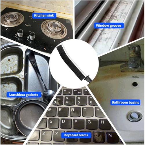 4 PCS Cleaning Brush Hard Bristle Cleaning Brush Small Cleaning Brush Crevice Cleaning Tool Grout Brush Bathroom Cleaning Brush Set for Tight Spaces Corners Kitchen Windows Shower Toilet Faucets Floor