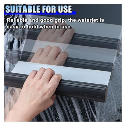 2PCS Automotive Squeegee, 12 Inch T-Bar Water Blade Squeegee for Drying, Flexible Silicone Car Water Wiper, Car Water Squeegee Fits Windshield, Glass, Mirror, Bathroom, Window (12inch) - size: 12inch