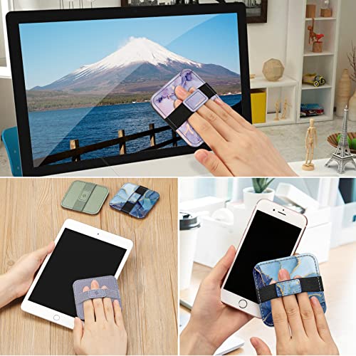Fintie Screen Cleaning Pad, [4 Pack] Soft Cloth Wipes Screen Cleaner with Elastic Strap for iPad, iPhone, MacBook, Tablets, Laptop (Marble) - color: Marble
