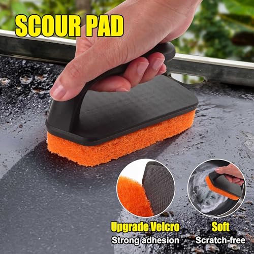 GRILLART Griddle Cleaning Kit for Blackstone, Replacment Scouring Pads(Scour Pads 4PCS) - style: BSK-06