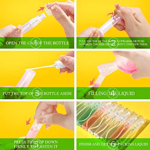 Teenitor Mini Spray Bottle 20Pcs, Perfume Travel Refillable 5ml Spray Bottle Perfume Bottle, Fine Mist Mini Perfume Atomizer, Plastic Perfume Bottles Empty - size: 5ml
