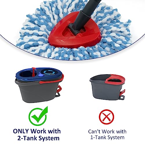 Spin Mop Replacement Head Base Compatible with Ocedar RinseClean 2 Tank System Only Spin Mop Heads Base Replacement for O Cedar Mop Replace Head, Rotating Mop Base for EasyWring RinseClean Spin Mop - color: Mop Base-2 Tank Rinseclean System