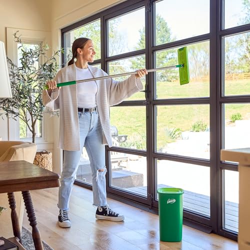 Libman Rinse 'n Wring Mop and Bucket System | Microfiber Floor Mop | Hardwood Floor Cleaner | Wet & Dry Mop | Clean & Dirty Water Chambers | Power Blades | 1 Total Microfiber Pad - style: 1 Pad