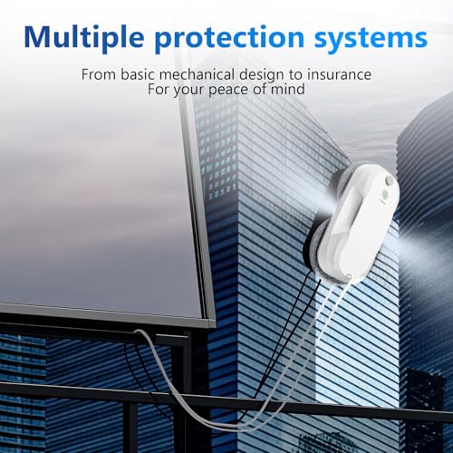 Tosima W5 Window Cleaning Robot, 6400Pa Max Adaptive Suction, Auto-Spray Smart Window Cleaner with Triple Safety System, Intelligent Navigation, Remote Control, for All Smooth Surfaces, White - color: White