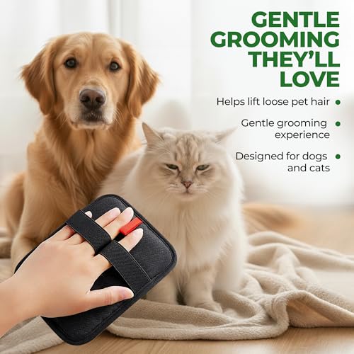 5-Piece Pet Hair Remover Kit for Dogs & Cats – Reusable Lint Roller, Deshedding Grooming Glove & Fur Remover for Couch, Furniture, Carpet, Clothes & Car Seats
