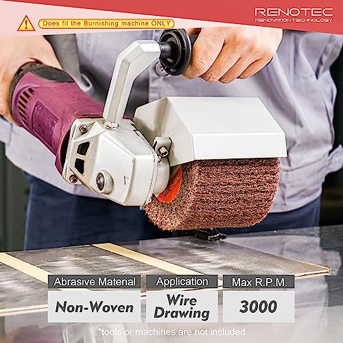 Non Woven Burnishing Wheel, 4.33" x 4", 110x100mm, for Burnishing Polishing Machine, 3/4 Inch Arbor - style: Burnishing Wheel #80