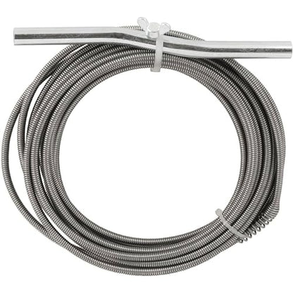 .25-in. Diameter Steel 25-Foot Light Auger for Small to Medium Drains 7710025, Hand-Cranked Toilet Snake and Drain Clog Remover, Plumbing Snake for Toilets and 2-inch Wide Drains - size: 25 Feet