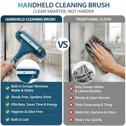 Window Screen Cleaning Brush, Upgraded 2 in 1 Mesh Screen Cleaner with Squeegee, Multi-Purpose Cleaning Brush for Home Window Glass Porch Screens