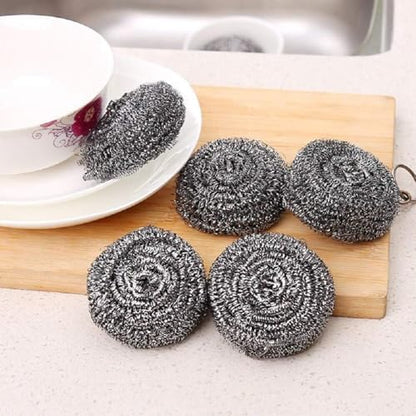 Stainless Steel Scrubbers 3Pack, Heavy Duty Scouring Pads for Dishes, Non-Scratch Kitchen Scrubber for Pots and Pans, Rustproof Steel Wool Pads for Cleaning Cookware, Oven, and Bathroom