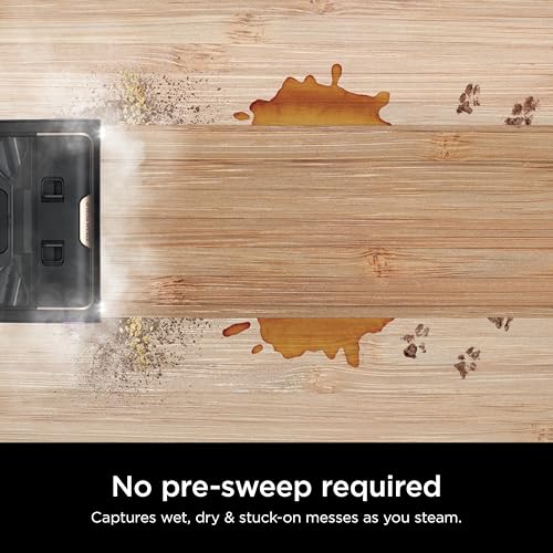 Shark SD201 Steam Pickup 3-in-1 Steam Mop Picks Up Debris, Deep Scrubs, & Steam Sanitizes All At Once, Lightweight Steam Cleaner for Home w/Sealed Hard Floors like Hardwood, Tile & Laminate (Renewed)