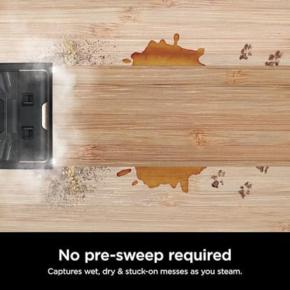 Shark SD201 Steam Pickup 3-in-1 Steam Mop Picks Up Debris, Deep Scrubs, & Steam Sanitizes All At Once, Lightweight Steam Cleaner for Home w/Sealed Hard Floors like Hardwood, Tile & Laminate (Renewed)