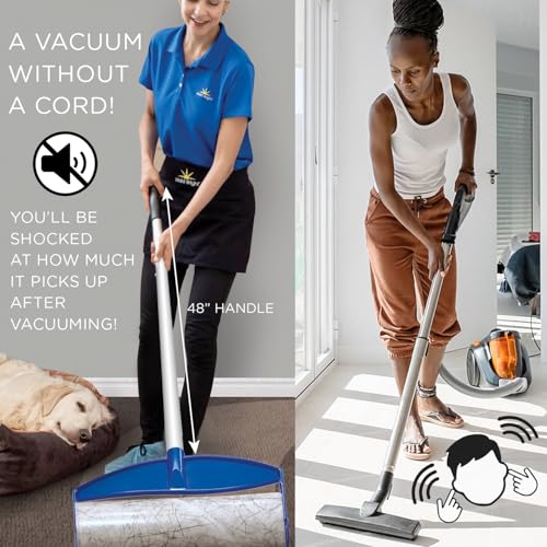 LOLA Rola PET Hair Remover Sticky Mop, Giant Floor Lint Roller, 9" x 3.5", Aluminum Handle, Largest Head, Traps Hair, Dust, Dirt, Extra Sticky Sheets - size: 1 Set, style: Mop 4-Pc Aluminum Handle