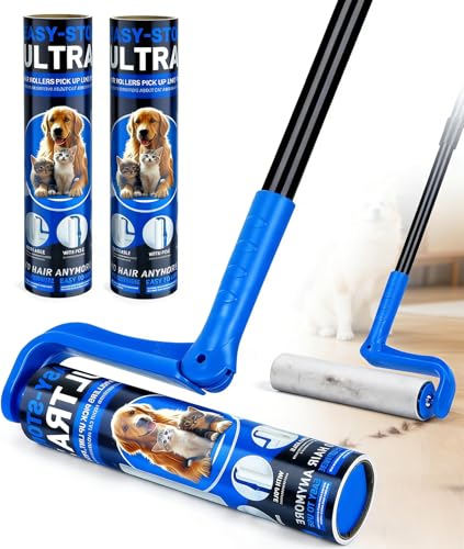 10" Large Lint Roller for Pet Hair Extra Sticky, Floor Lint Rollers Long Handle with Big Lint Rollers Refills for Couch Carpets Furniture Wall Clothing Floor Cleaning, Blue - color: Blue, size: Lint roller
