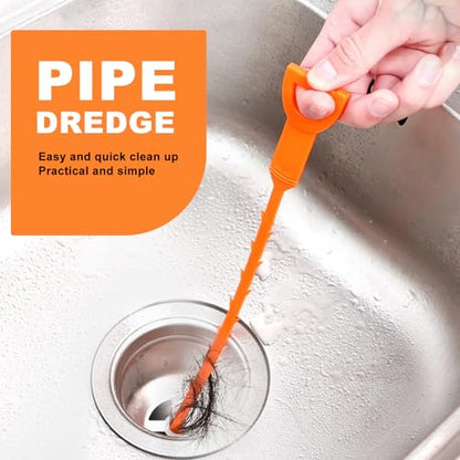 Drain Snake Clog Remover - 4 Pack 20 Inch Flexible Hair Drain Removal Tool for Sink, Shower, Tub & Toilet, Drain Cleaner with Grip Handle - Easy Use Kitchen & Bathroom Drain Opener - style: Drain Snake 4pcs