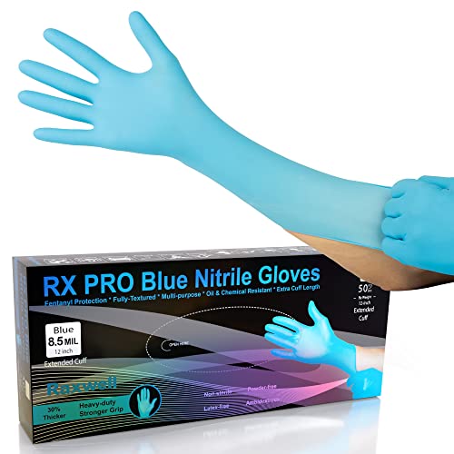 Raxwell Cleaning & Latex Glove Combo Pack | 8.5 Mil Heavy Duty, Waterproof, Food & Medical Grade, Powder-Free