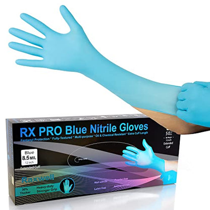 Raxwell Cleaning & Latex Glove Combo Pack | 8.5 Mil Heavy Duty, Waterproof, Food & Medical Grade, Powder-Free