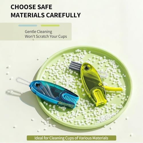 3 in 1 Cup Lid Gap Cleaning Brush Set, 2PCS Multifunctional Bottle Cleaning Brush for Bottle Gaps Bottle Cleaner Home Kitchen Cleaning Tools, 3 Colors - color: Mixed Colors