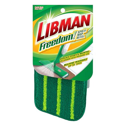 Libman Freedom Spray Mop Refill | Microfiber Mop | Household Essentials | Hardwood Floor Cleaner | Wall Mop | Cleaning Supplies | Floor Mop | Three Replacement Heads - style: 3 Pack Refill