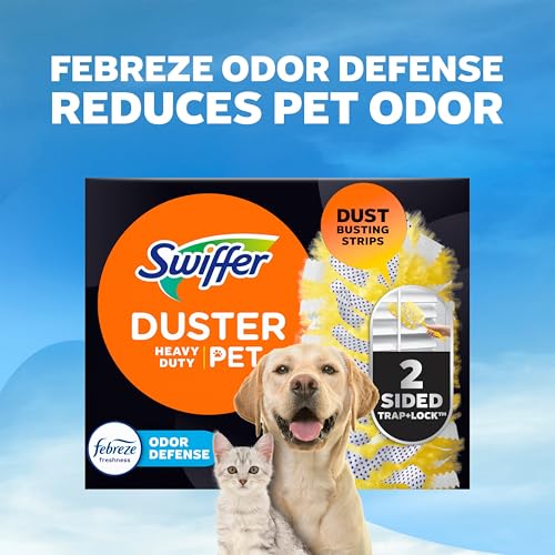 Swiffer Pet Heavy Duty Dusters Refills, Multisurface 360 Dusters with Febreze Odor Defense, 11 Count - size: 11 Count (Pack of 1)