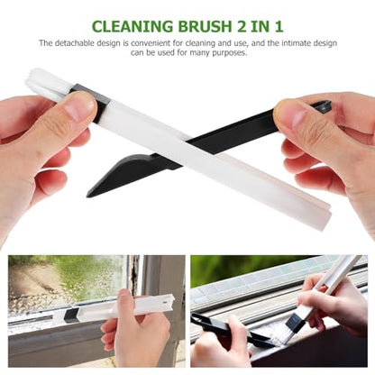 4 Pcs Window Track Cleaning Tools Set - Crevice Brushes for Efficient Cleaning of Window Grooves and Tight Spaces, Durable and Easy to Use