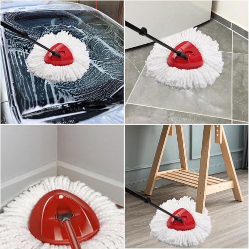 10 Pack Mop Replacement Heads Compatible with O Cedar Triangle Swivel Mops, Spin Mop Microfiber Refills, Deep Cleaning Easy to Replace - size: 10pcs