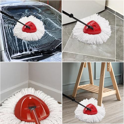10 Pack Mop Replacement Heads Compatible with O Cedar Triangle Swivel Mops, Spin Mop Microfiber Refills, Deep Cleaning Easy to Replace - size: 10pcs