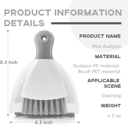 Small Hand Dust Pan and Brush - Small Broom and Dustpan Set, Mini Broom and Dustpan, Compact Dustpans and Brush for Home Cleaning, Sofa, Desk, Guinea Pig Cage, Cat Litter, etc. (Gray 3 Set) - color: Gray, size: 3 Set