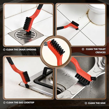 6 Pieces Nylon Brushes Set, Brushes for Cleaning Welding Slag and Rust,Scratch Brush with Mini Head & Hanging Hole for Everyday Cleaning (6, Nylon) - color: Nylon