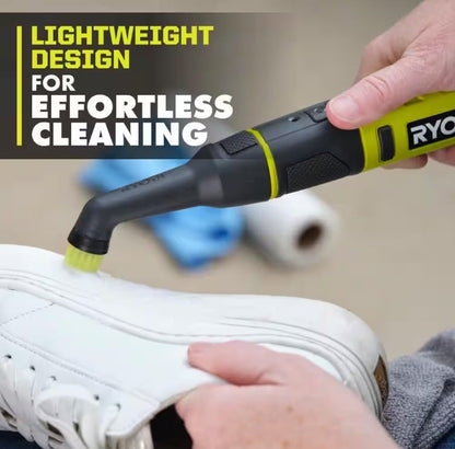 RYOBI USB Lithium Cordless Compact Detail Scrubber KIT W/ 2AH Battery, Charging Cable and 3
