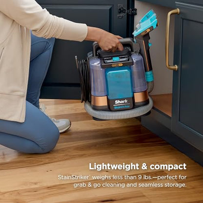 Shark StainStriker HairPro Portable Carpet, Upholstery and Area Rug Cleaner with Pet Mess and Hair Tools, Self Cleaning, Perfect for Car Interiors, 4 and Solution, Copper, PX251 - style: StainStriker w/ HairPro + 4 Tools