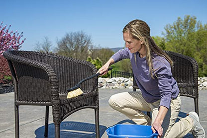 Harper 37518100 Deck/Patio Cleaning Set with 60 in. Handle Deck Brush, Heavy Duty Corn Broom, Scrubbing Brush and Long Reach Scrubbing Brush - style: Deck/Patio Cleaning Set