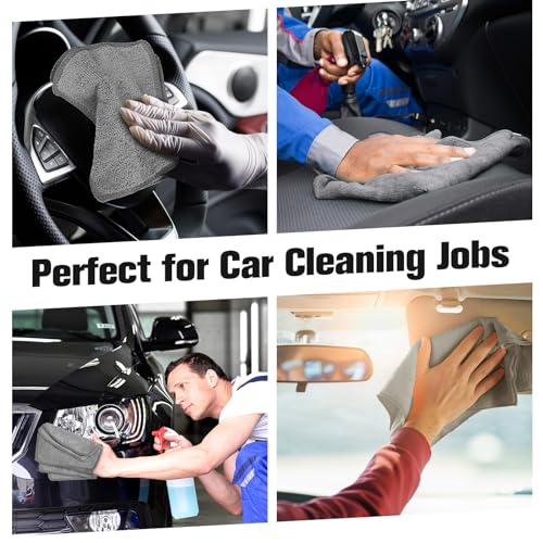 Tanlade Cleaning Cloth Dry Erase Cloth Cleaning Rags Reasonable Kitchen Towels Microfiber Towels Cars Wash(6 x 6 Inch,Gray,30 Pcs) - color: Gray, size: 6 x 6 Inch