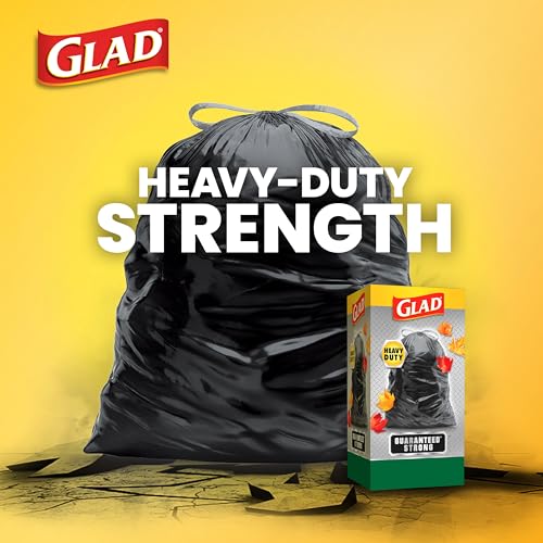 Glad Large 30 Gallon Trash Bags, Unscented Heavy Duty Garbage Bags, Forceflex with Drawstring, 30 Count (Packaging May Vary) - size: 30 Count (Pack of 1)