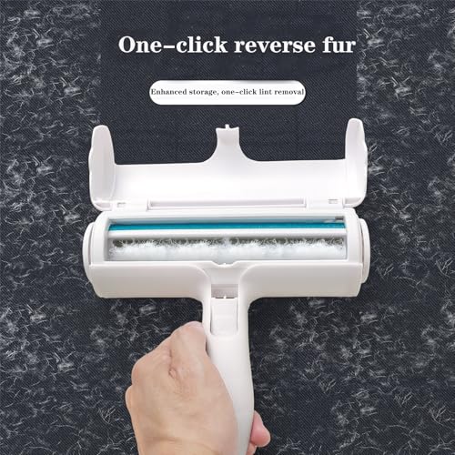 Reusable Pet Hair Remover & Lint Roller - Effortless Cat and Dog Fur Removal for Furniture, Couch, Carpet, Clothing, and Bedding - Portable Multi-Surface Cleaning Tool