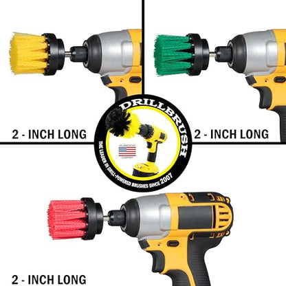 Kitchen Accessories - Drill Brush - Grout Cleaner - 2-inch Diameter Multi-Purpose Spin Brush Kit - Garden Statues - Bird Bath - Granite Cleaner - Bathroom Accessories - Shower Curtain - Baby Bath Tub - color: Green / Red / Yellow