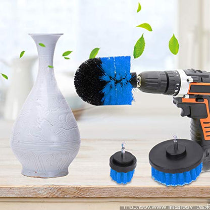 Drill Brush Set, 3Pcs Car Washing and Detailing Power Scrubber Brush Electric Drill Kit for Bathroom Surfacess, Grout, Floor, Tub, Shower, Tile, Corners, Kitchen