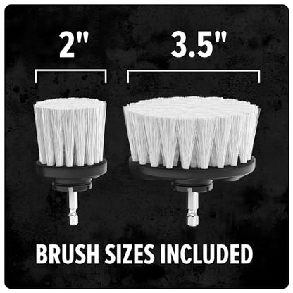 Dirt Devil Soft Bristle Cleaning Brush Set, 2 Piece, 2" and 3.5" Brushes Included, For Use on Glass, Hardwood, Ceramic and More, Gentle Cleaning, Scrubber Brush Drill Attachment for Cleaning - style: Soft Bristle Brush