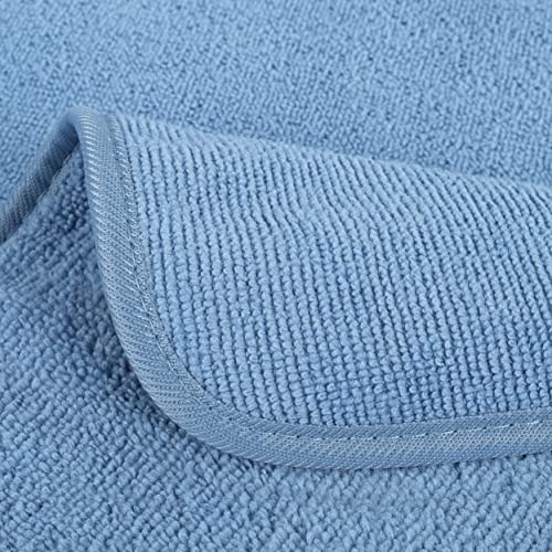 POLYTE Quick Dry Lint Free Microfiber Hand Towel, 16 x 30 in, Set of 4 (Blue) - color: Blue
