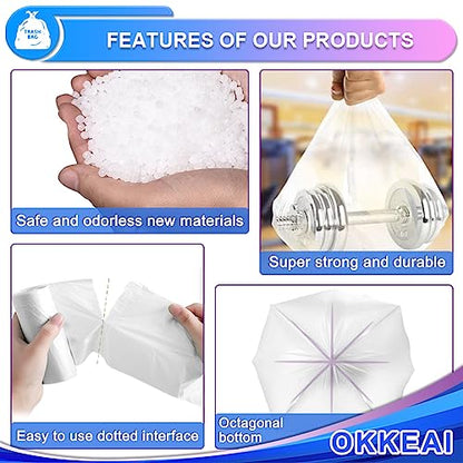 OKKEAI 3 Gallon Small Trash Bags 120 Counts White Garbage Bags Small Bathroom Trash Can Bags 10L Wastebasket Liners for Home Office Kitchen,White fit 10L -15 Can - style: White-10L-(120Bags)
