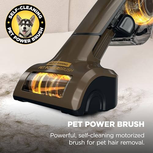 Shark UltraCyclone™ Pet Pro Plus Cordless Handheld Vacuum, Powerful Suction, Portable Vacuum for Car & Home, Pet Power Brush, Crevice Tool, Scrubbing Brush, XL Dust Cup, Brown, CH951BR1 - style: UltraCyclone Pet Pro Plus - Brown