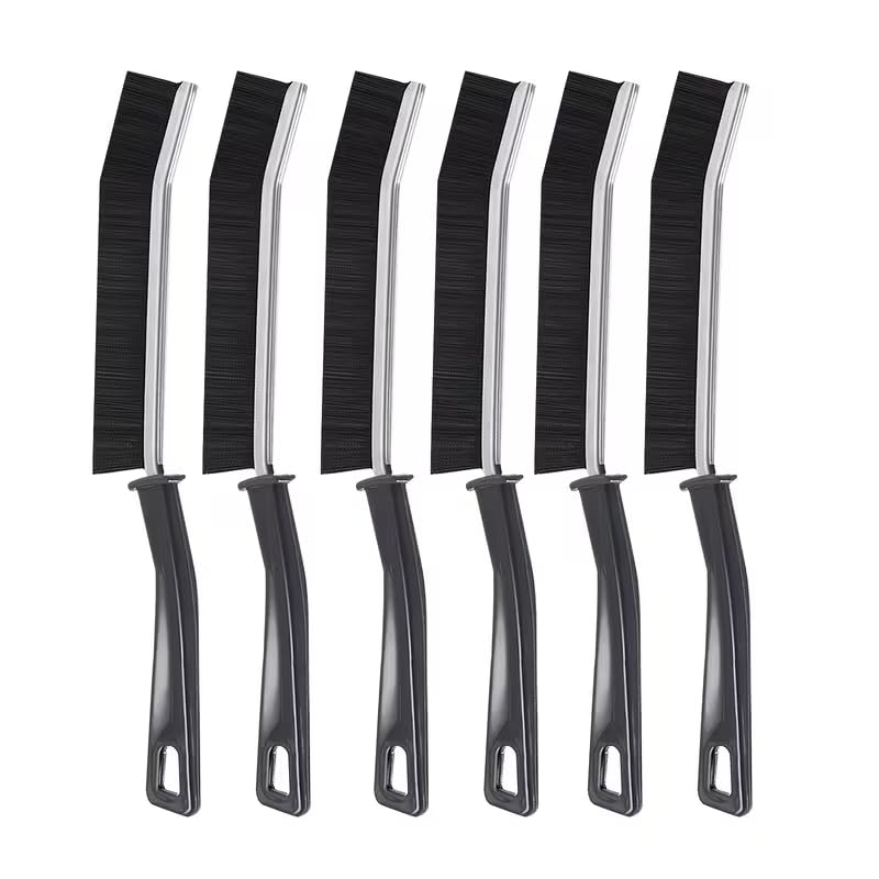6 Pcs Hard Bristle Crevice Cleaning Brush - Grout & Gap Crevice Brush for Bathroom Gap, Corners, Window Tracks, Kitchen Sink, Tight Spaces and More Multifunctional Gap Brush