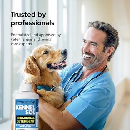 KennelSol Dog Crate Cleaner & Disinfectant for Kennels, Cages, Floors, Litter Boxes & Hard Surfaces | EPA-Registered, Kills Bacteria & Viruses, Parvo Disinfectant | 16 Fl Oz - size: 16 Fl Oz (Pack of 1)