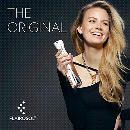 FLAIROSOL - The Original, Spray Bottle for Hair, Plants & More, Continuous Mister, Ultra Fine Water Mist, 10.1oz/300ml, Clear Bottle - Black Print - color: Clear Bottle - Black Print