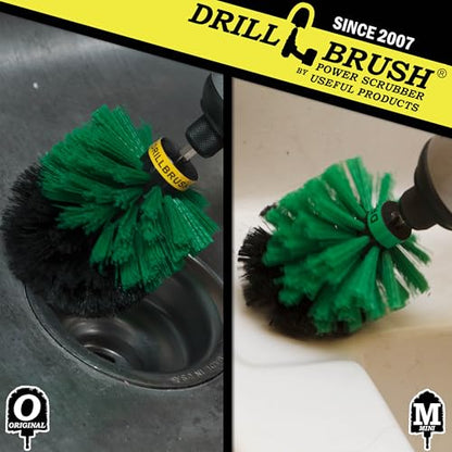 Drill Powered Kitchen Cleaning Supplies - Kitchen Scrubbing Accessories - Drill Brush Household Cleaner - Oven Cleaning Tool - Stovetop Scrubber Brushes - Kitchen Sink Scrub Brush - Frying Pan Brush - color: Green