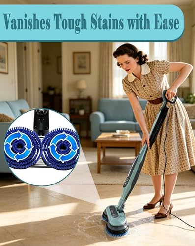 6-Pack Replacement Brush & Pads Compatible with Bissell Spinwave Steam Mop 20393, 3897A, 20399, 23159, 23157, 2124, 3712 - Includes 2 Nylon Brushes & 2 Foam Pads for Deep Cleaning - size: 6 Pcs Brushes Set