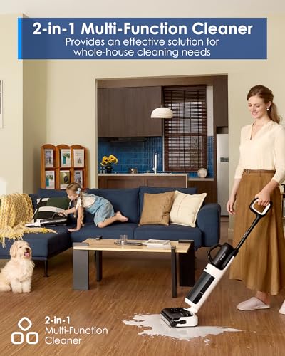 Tineco Wet Dry Vacuum Cleaners, Floor One Switch i5 Stretch Breeze 2-in-1 Cordless Vacuum for Multi-Surface, 20KPa Powerful Floor Cleaner Mop with Long Runtime - style: Floor One Switch i5 Stretch Breeze