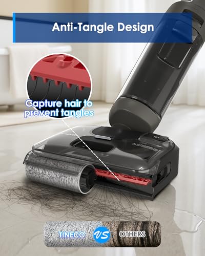 Tineco Floor ONE i6 Stretch Wet Dry Vacuum Cleaner, Vacuum & Mop All in One, 20kpa Powerful Suction, Up to 40 Minutes Runtime, 180° Lay-Flat, Anti-Tangle Design, Full-Path Self-Cleaning&185℉ Flashdry - style: Floor One i6 Stretch