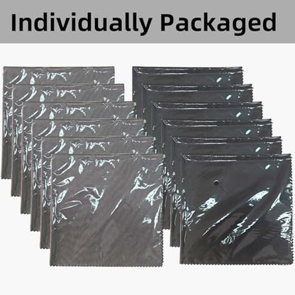 6/12 Pack Microfiber Gun Cleaning Cloth, 12"x12" Lint Free Gun Cleaning Rags - color: Black, style: 6 Pack