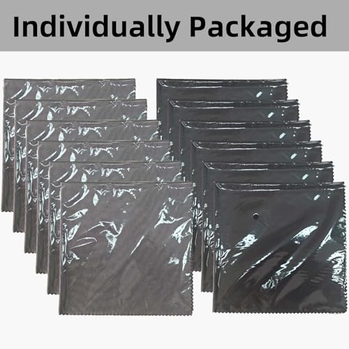 6/12 Pack Microfiber Gun Cleaning Cloth, 12"x12" Lint Free Gun Cleaning Rags - color: Gray, style: 12 Pack